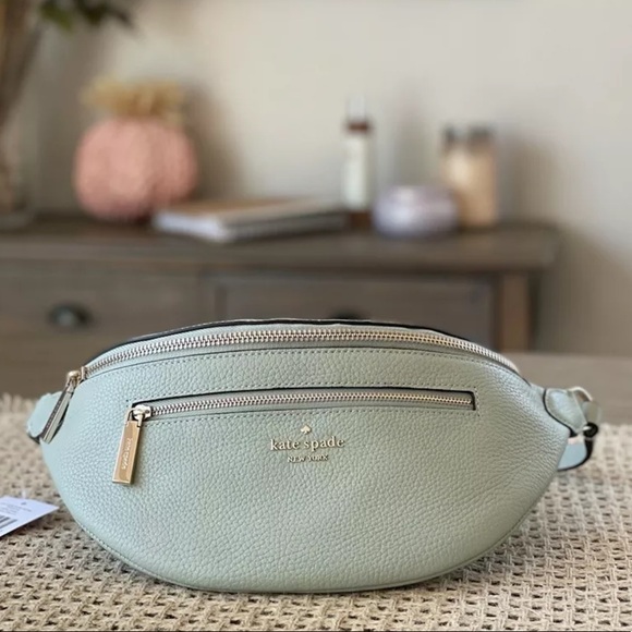 Kate Spade New York Leila Leather Belt Bag Fanny Pack in Light Pistachio - Picture 3 of 5